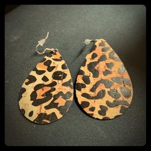 Large leather earrings